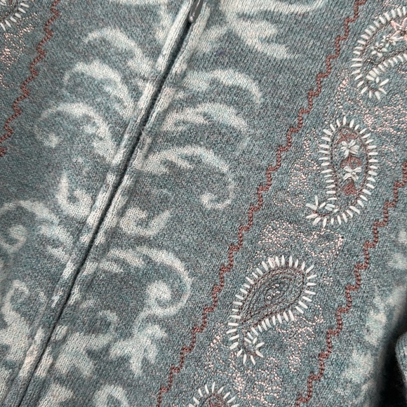 VINTAGE Pendleton 100% Virgin Merino Wool Zip-Up Sweater Jacket SizeLarge Petite - Picture 4 of 7